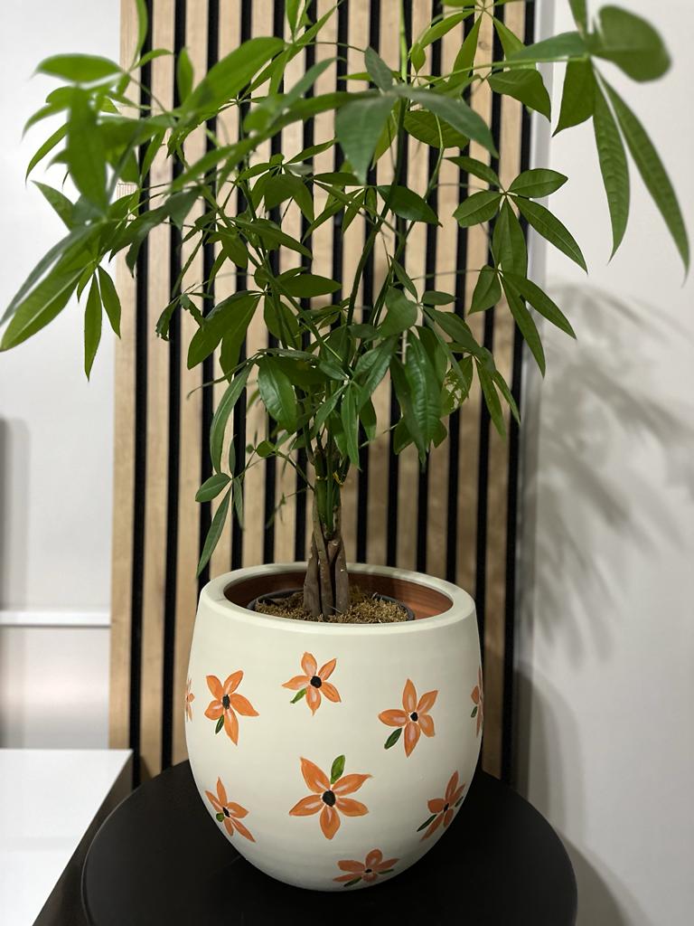 El İşlemeli Çanak Saksı-10 lt