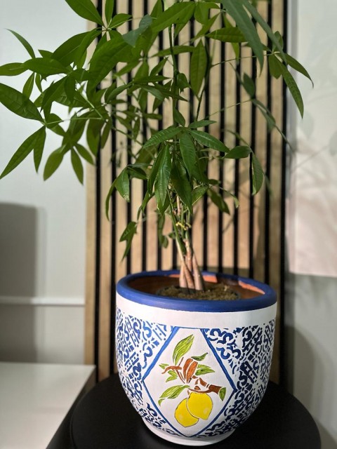 El işlemeli Çanak Saksı-10 lt